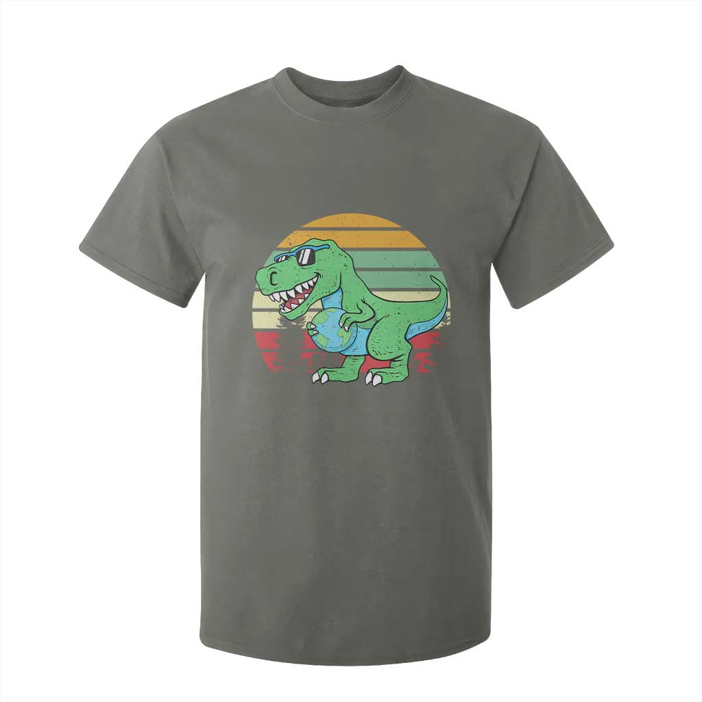 Funny Earth Day Dinosaur Lover T Shirt For Kid Save The Planet
