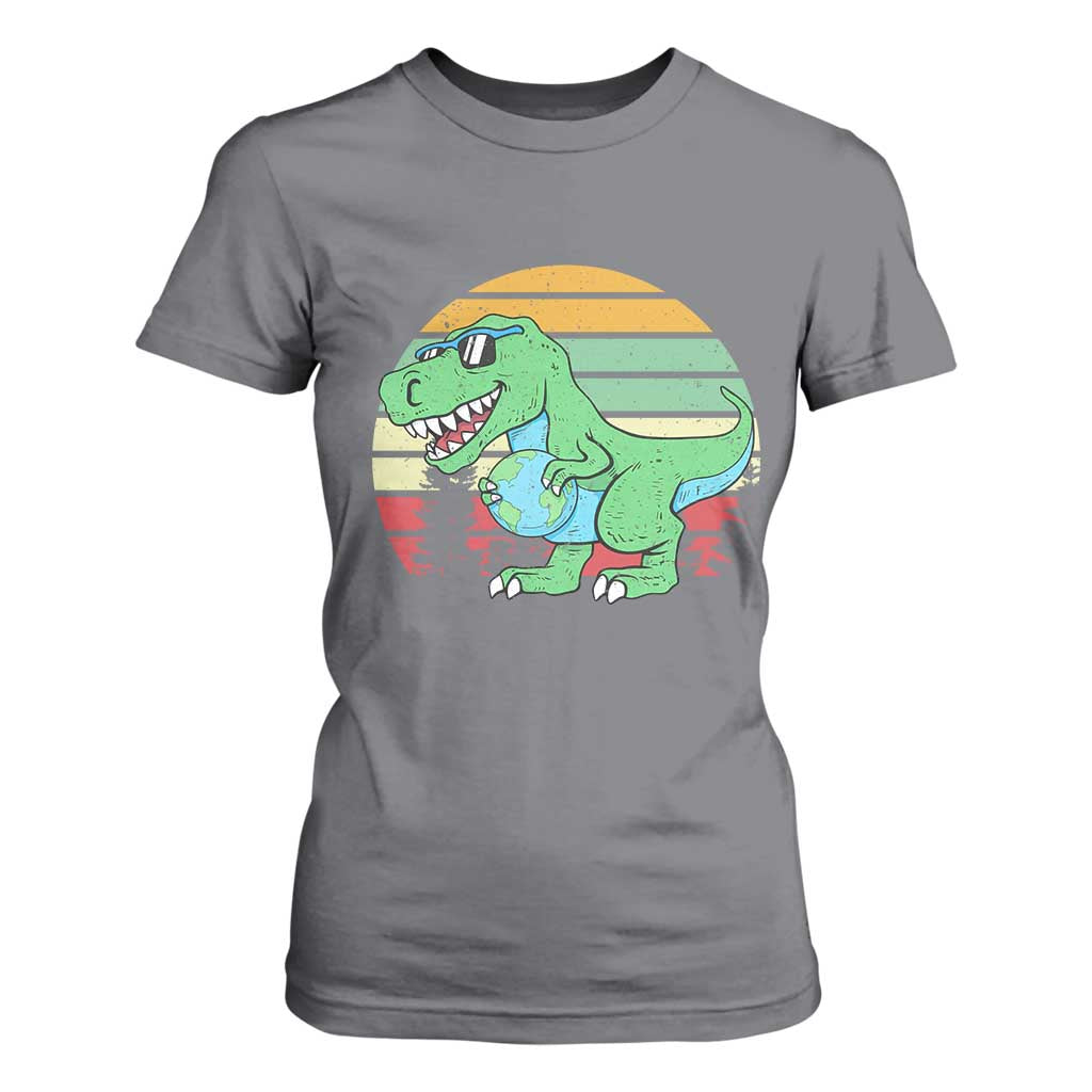 Funny Earth Day Dinosaur Lover T Shirt For Women Save The Planet