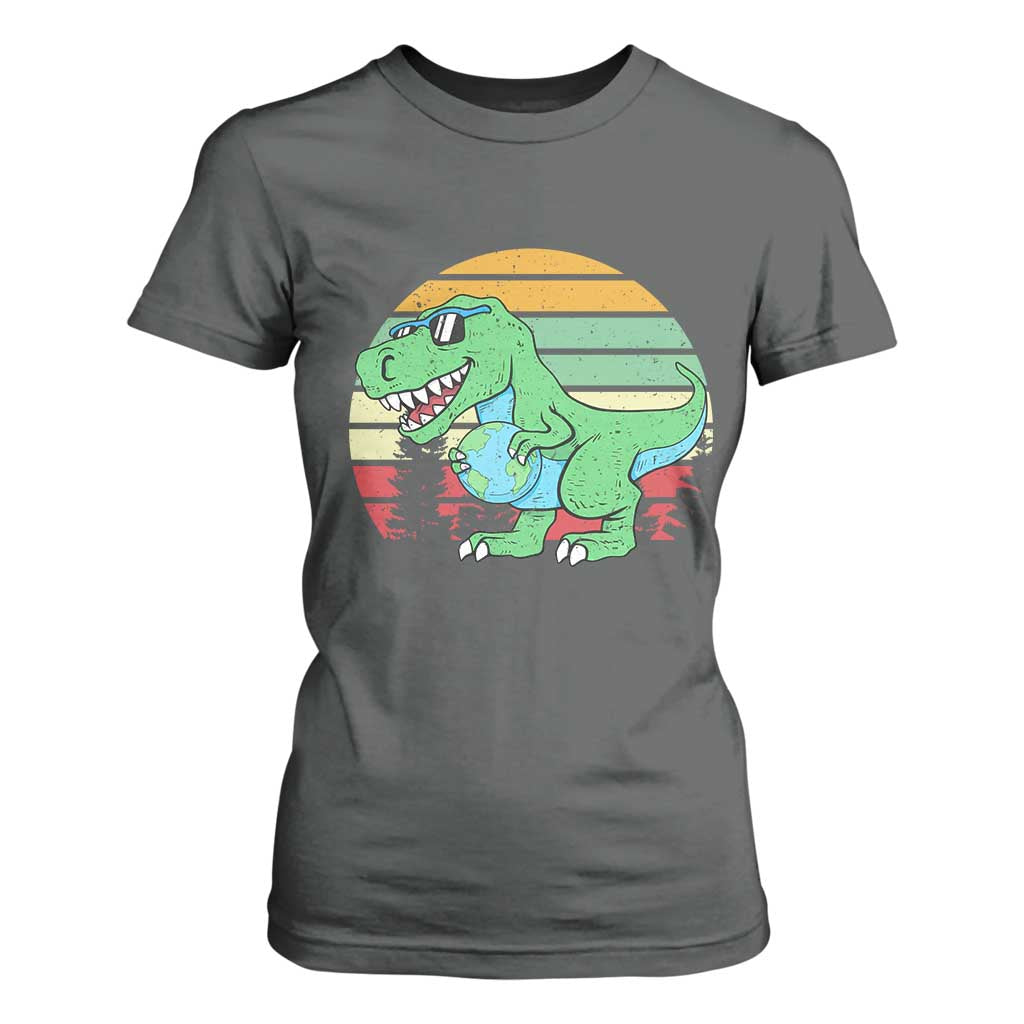 Funny Earth Day Dinosaur Lover T Shirt For Women Save The Planet