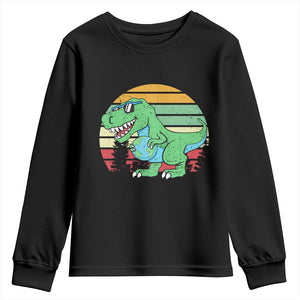 Funny Earth Day Dinosaur Lover Youth Sweatshirt Save The Planet