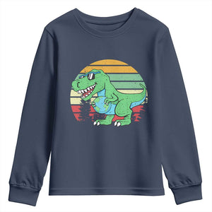 Funny Earth Day Dinosaur Lover Youth Sweatshirt Save The Planet