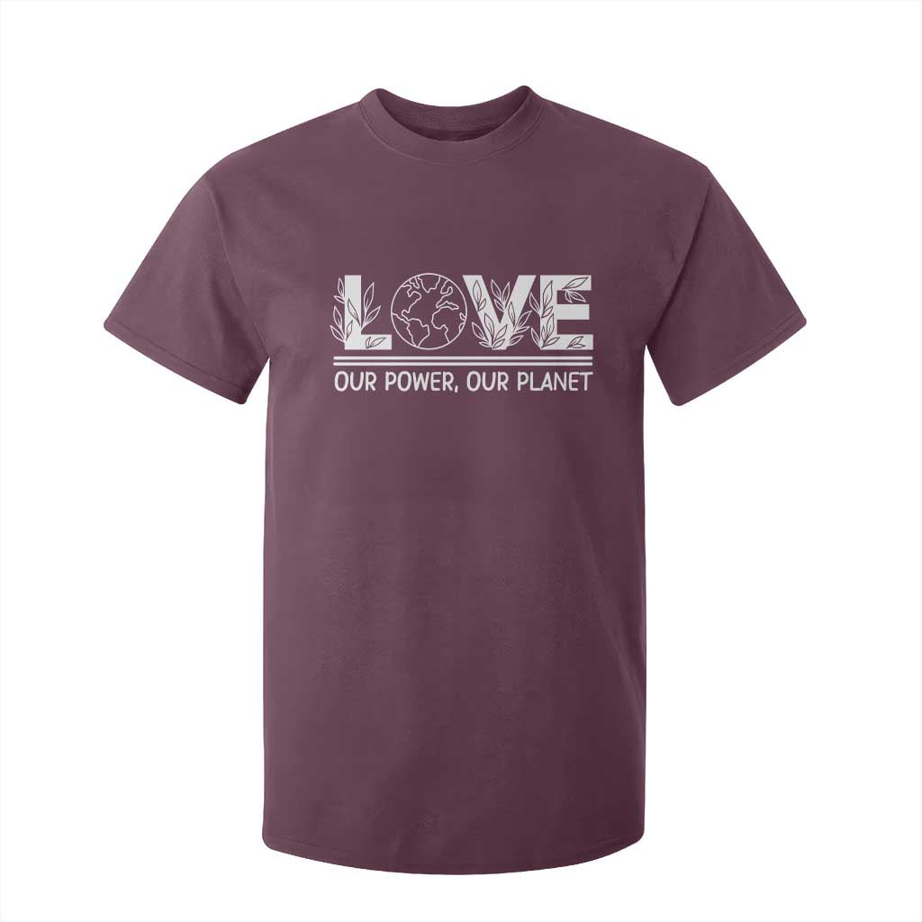 Our Power Our Planet T Shirt For Kid Earth Day Eco Friendly