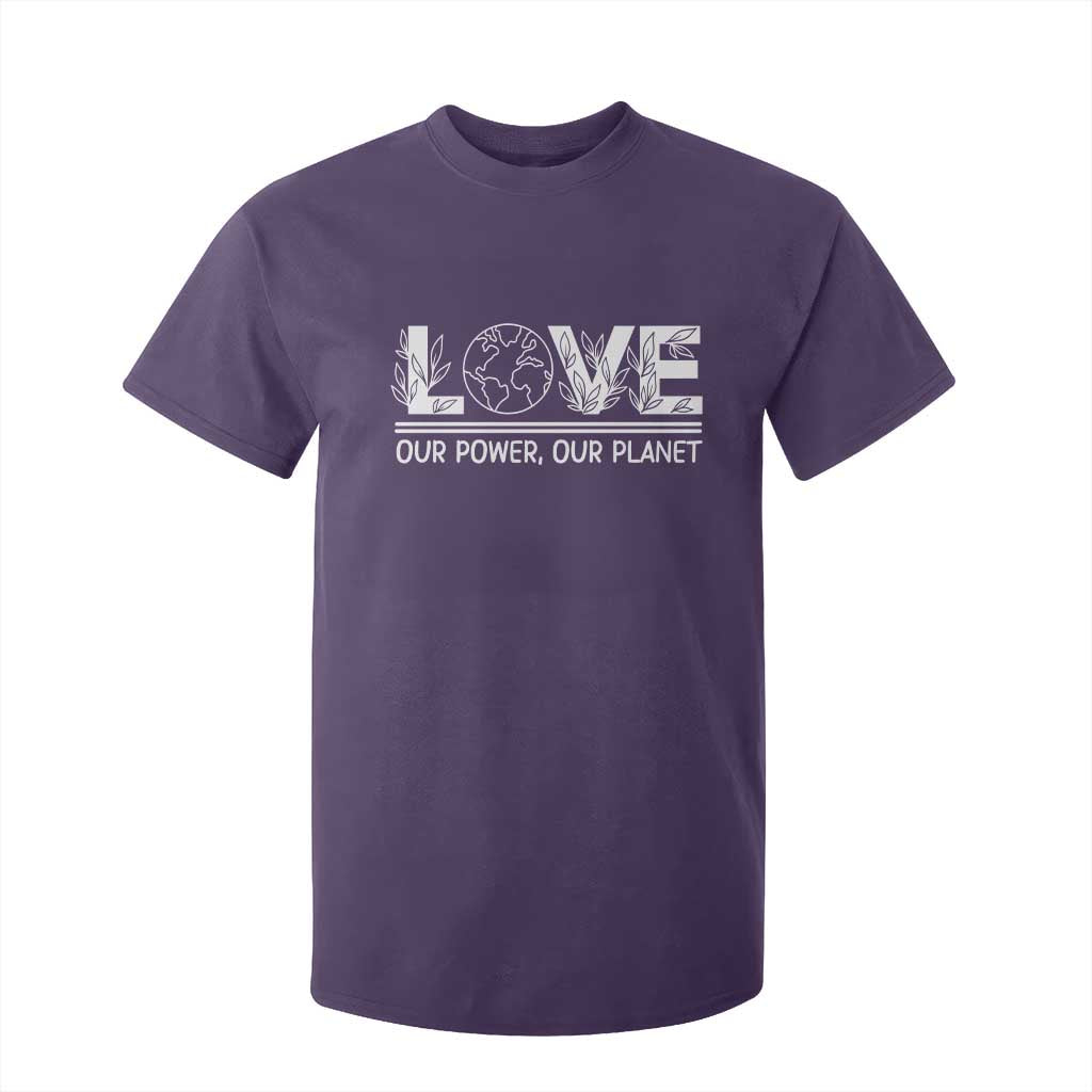 Our Power Our Planet T Shirt For Kid Earth Day Eco Friendly
