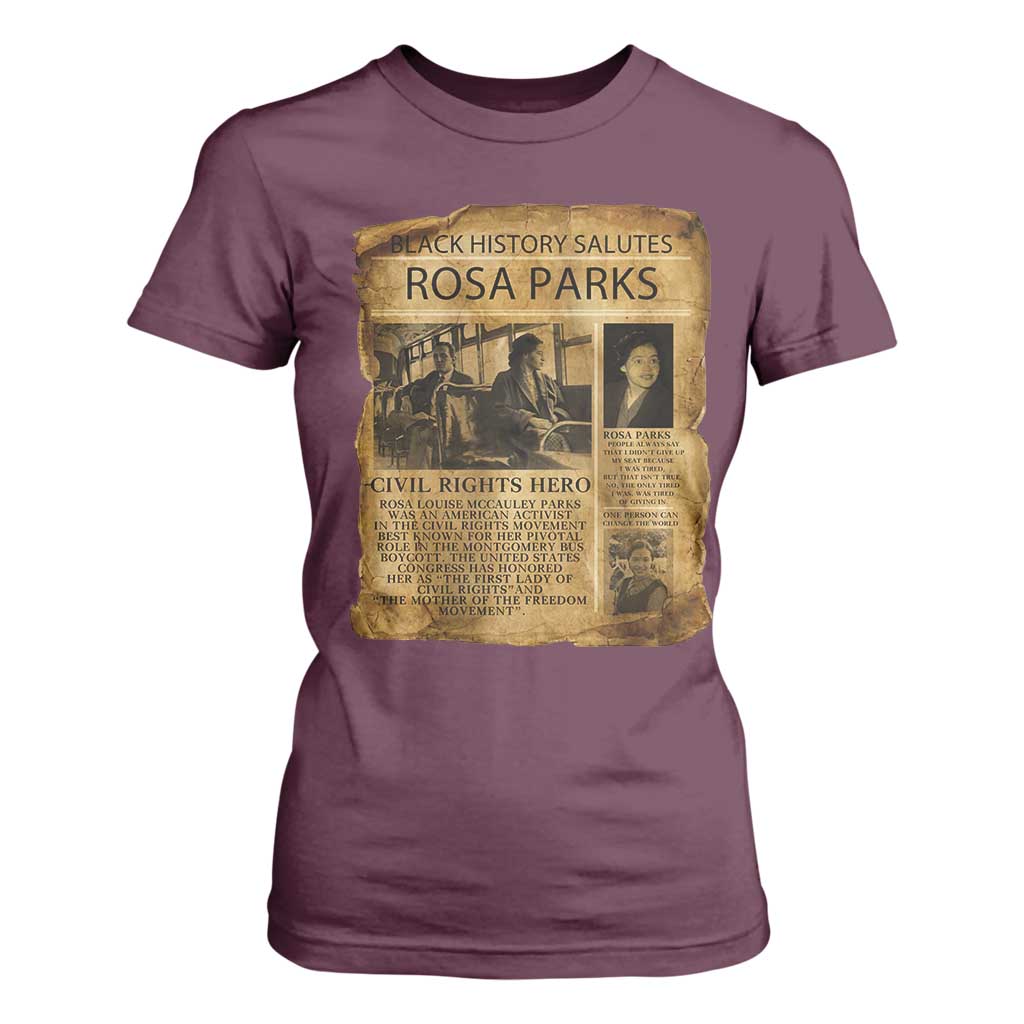 Rosa Parks T Shirt For Women Female Empowerment History Gift