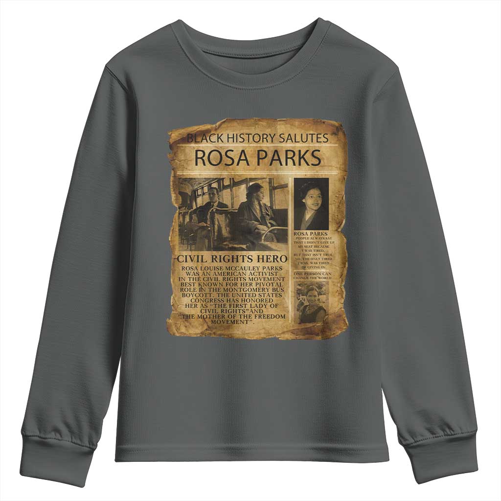 Rosa Parks Youth Sweatshirt Female Empowerment History Gift