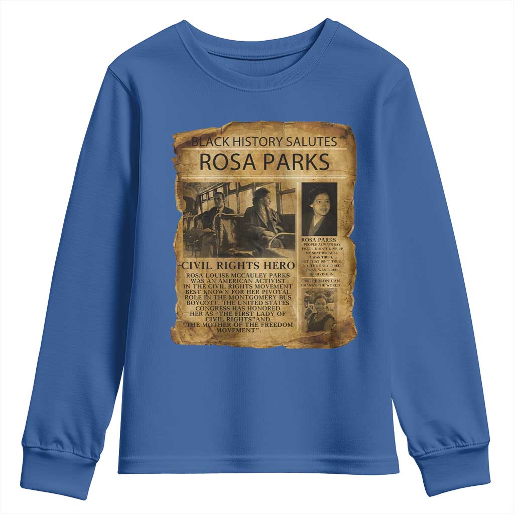 Rosa Parks Youth Sweatshirt Female Empowerment History Gift