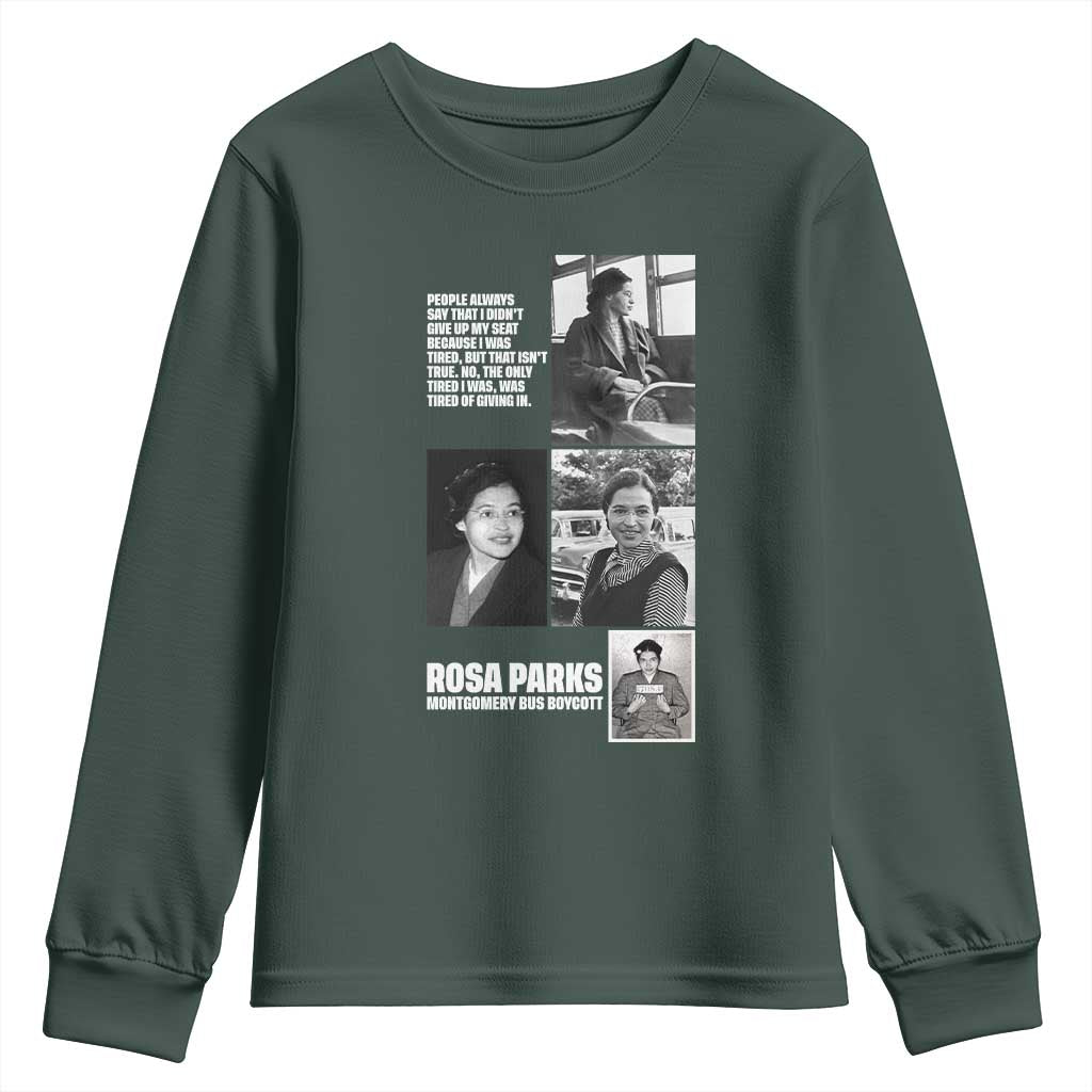Rosa Parks Youth Sweatshirt Strong Black Woman Leader