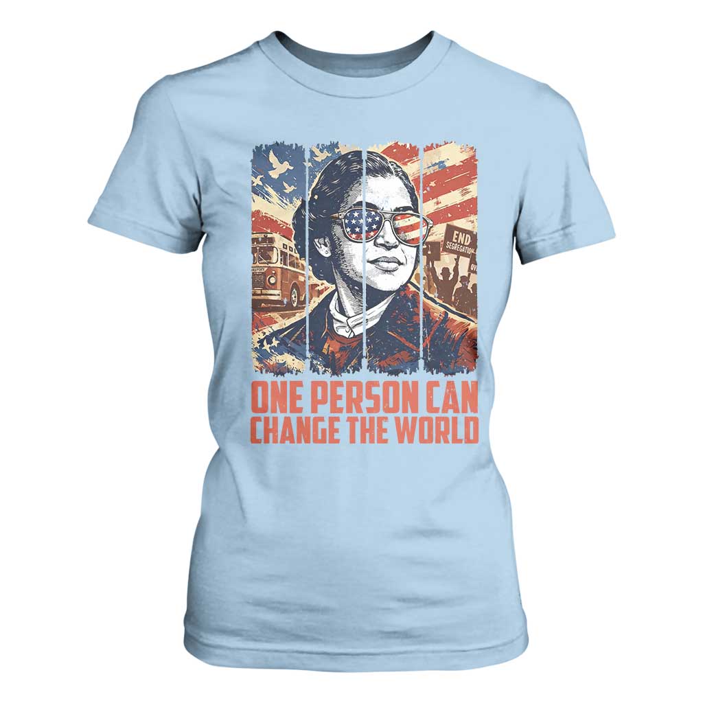 Rosa Parks Civil Rights Legacy T Shirt For Women One Person Can Change The World