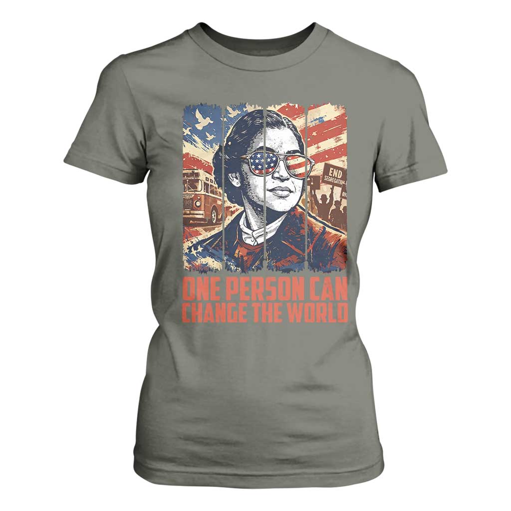 Rosa Parks Civil Rights Legacy T Shirt For Women One Person Can Change The World