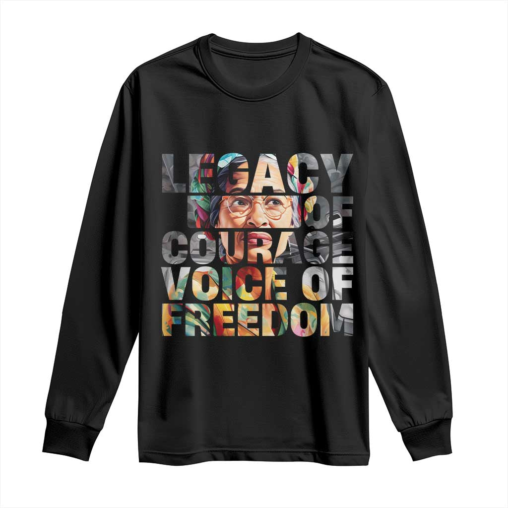 Rosa Parks Long Sleeve Shirt Legacy Of Courage Voice Of Freedom