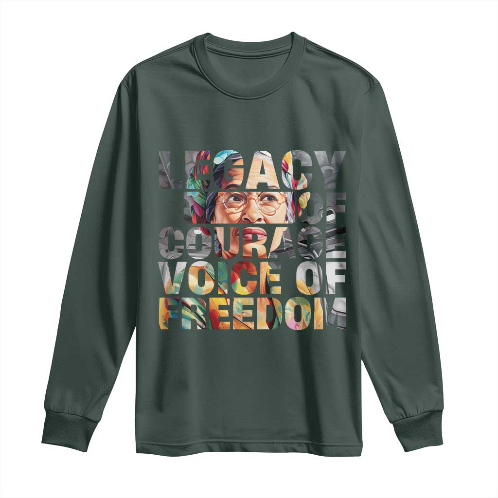 Rosa Parks Long Sleeve Shirt Legacy Of Courage Voice Of Freedom