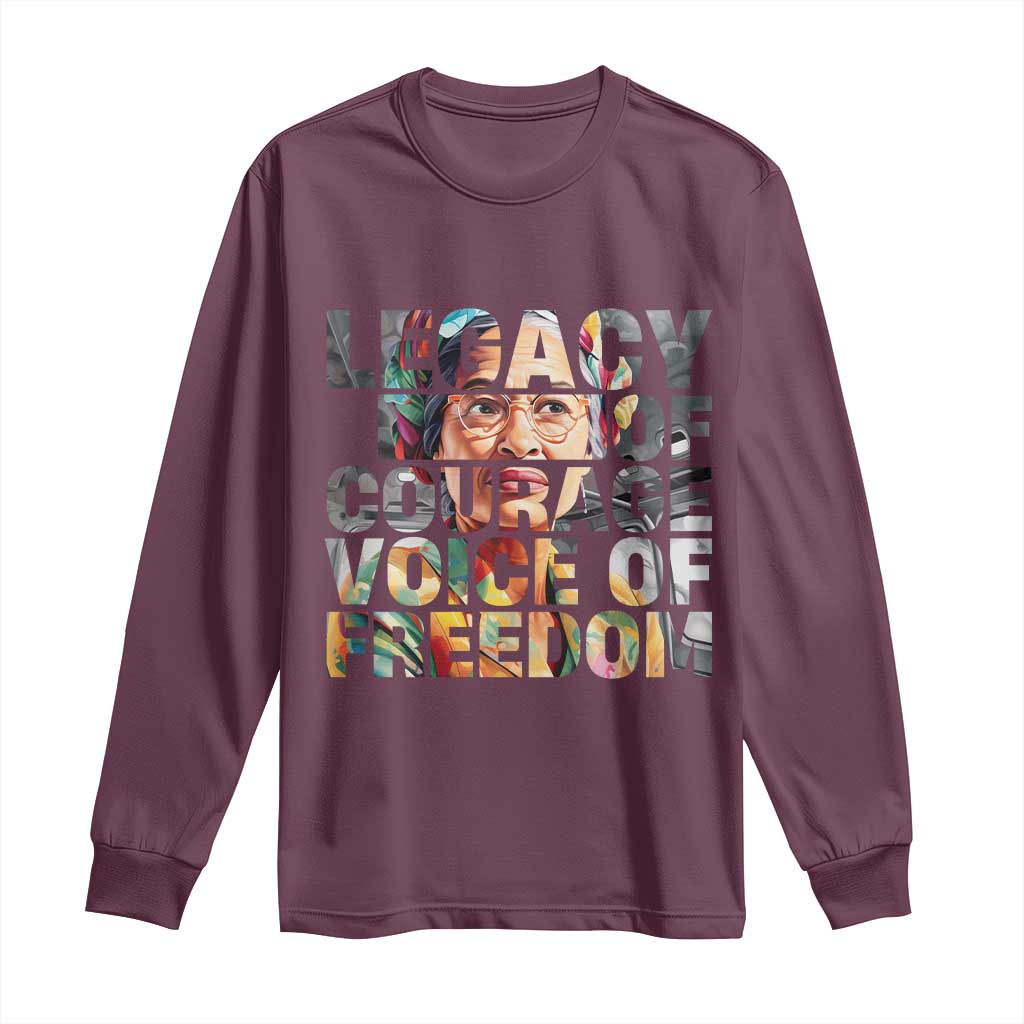 Rosa Parks Long Sleeve Shirt Legacy Of Courage Voice Of Freedom