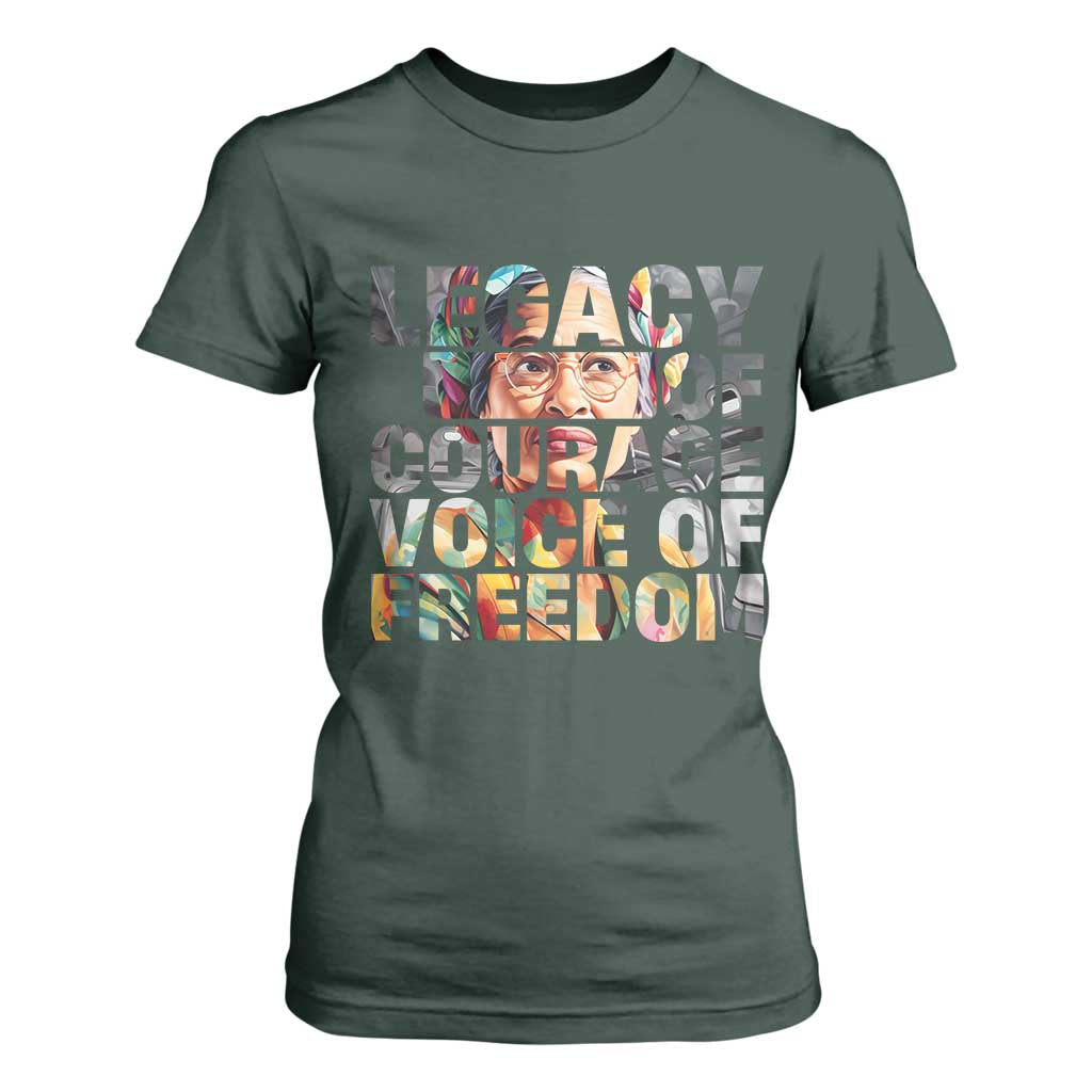 Rosa Parks T Shirt For Women Legacy Of Courage Voice Of Freedom