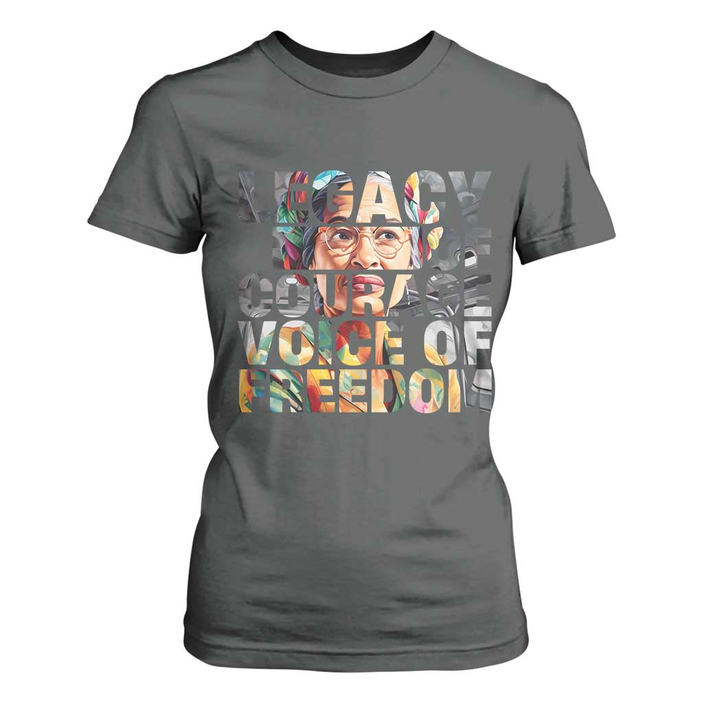 Rosa Parks T Shirt For Women Legacy Of Courage Voice Of Freedom