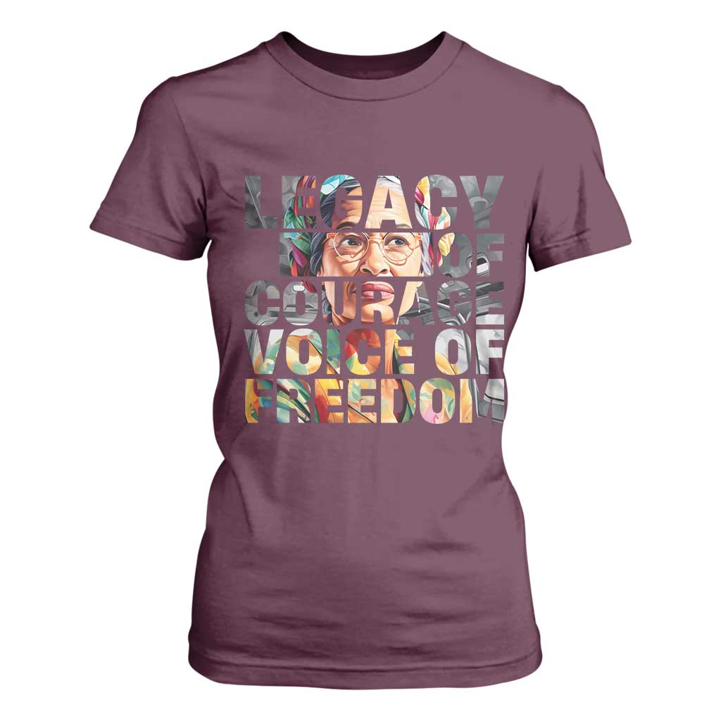 Rosa Parks T Shirt For Women Legacy Of Courage Voice Of Freedom
