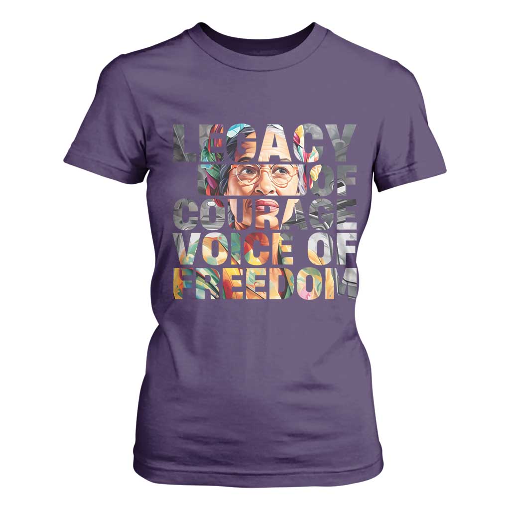 Rosa Parks T Shirt For Women Legacy Of Courage Voice Of Freedom
