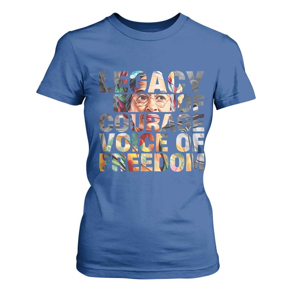 Rosa Parks T Shirt For Women Legacy Of Courage Voice Of Freedom