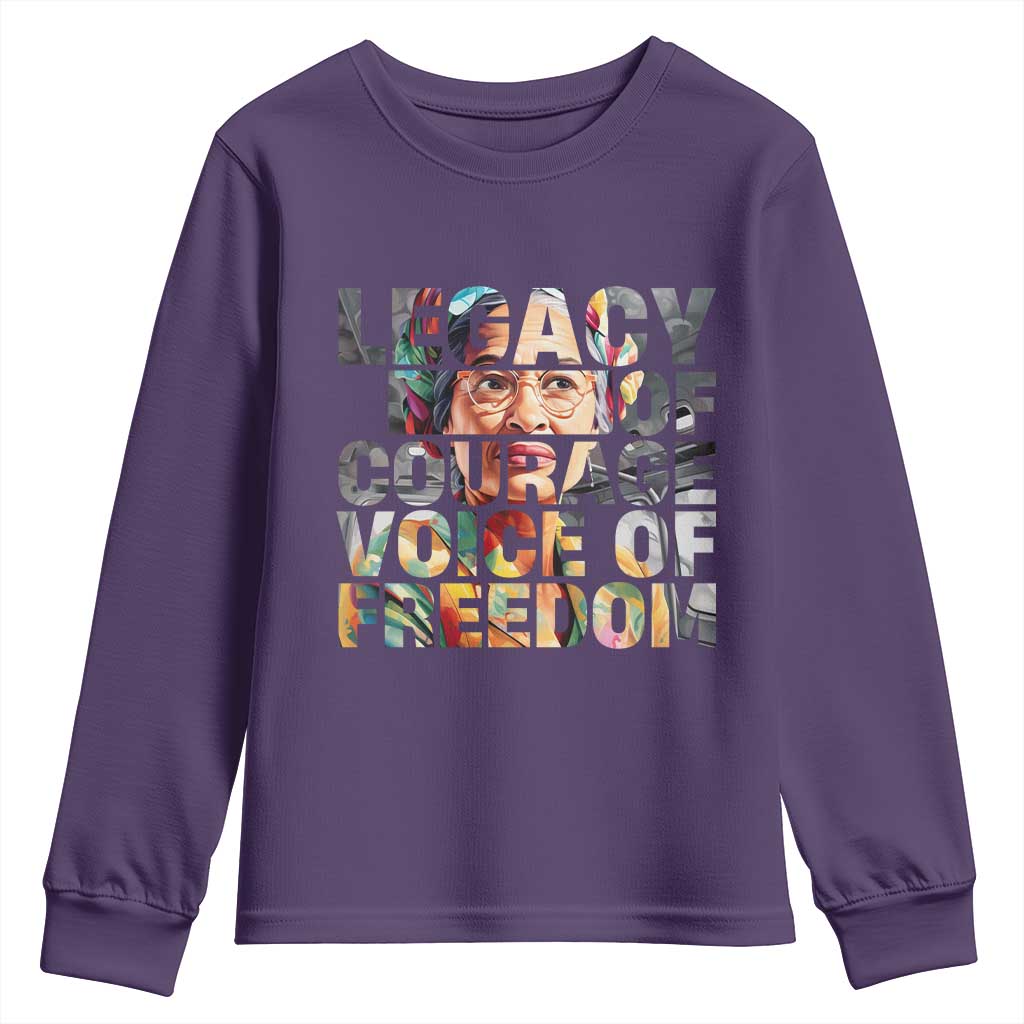 Rosa Parks Youth Sweatshirt Legacy Of Courage Voice Of Freedom