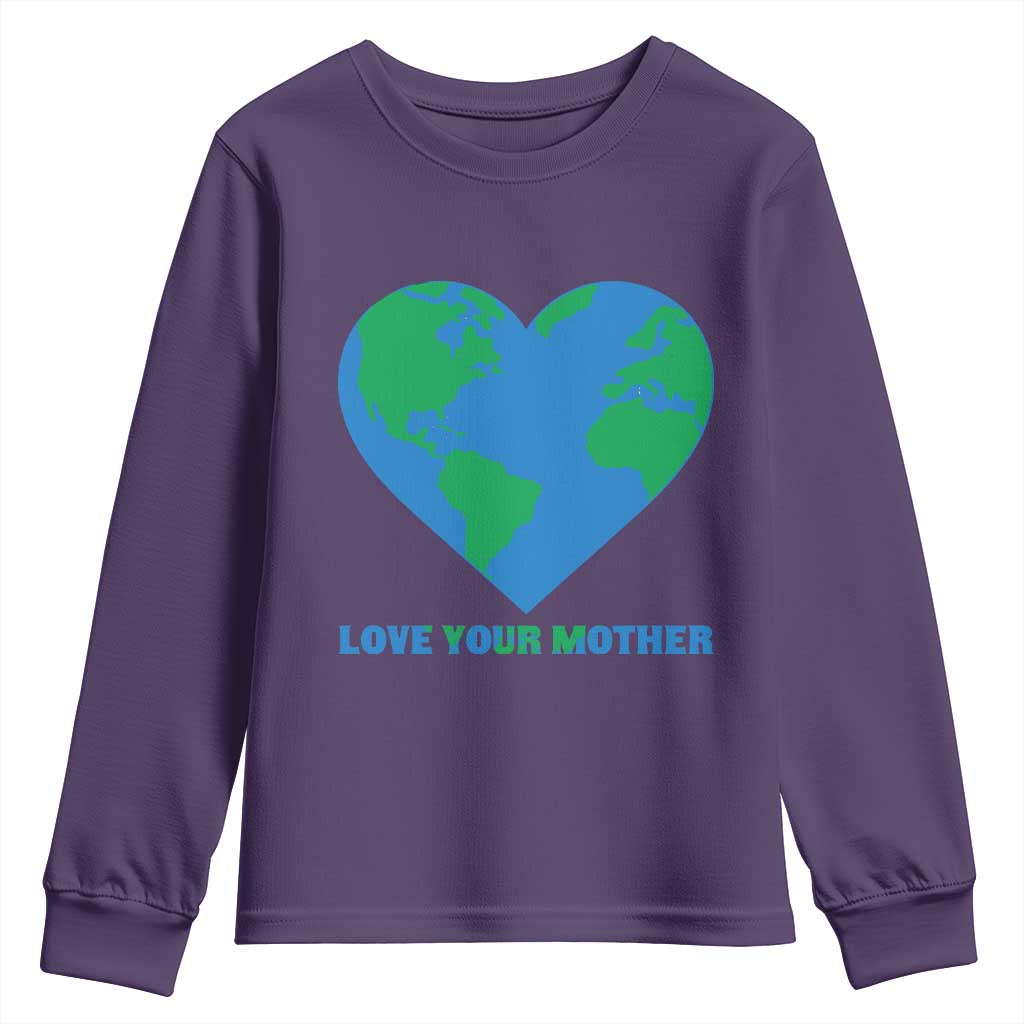 Love Your Mother Earth Day Youth Sweatshirt Environmental Activism