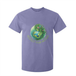 Respect Your Mother T Shirt For Kid Earth Mother Hugging Planet