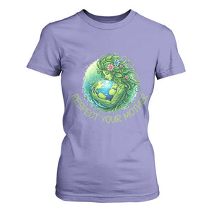 Respect Your Mother T Shirt For Women Earth Mother Hugging Planet