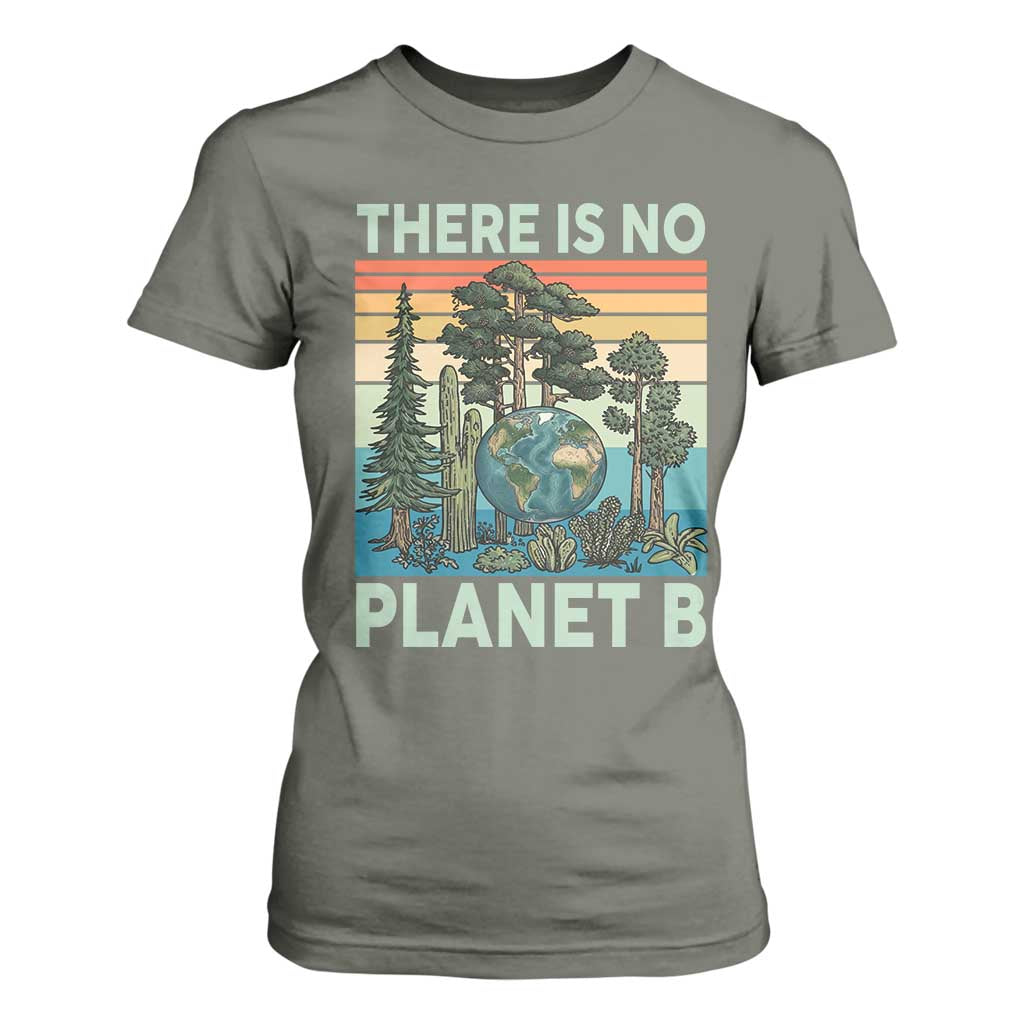 Vintage There Is No Planet B Earth Day Gift T Shirt For Women