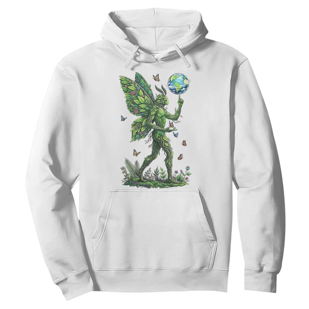 Floral Mothman With Earth Hoodie Cottagecore Nature Lover Cryptid