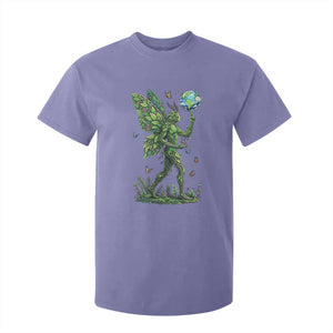 Floral Mothman With Earth T Shirt For Kid Cottagecore Nature Lover Cryptid