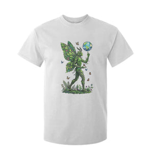 Floral Mothman With Earth T Shirt For Kid Cottagecore Nature Lover Cryptid