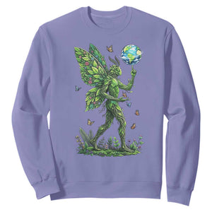 Floral Mothman With Earth Sweatshirt Cottagecore Nature Lover Cryptid