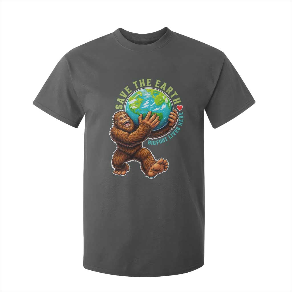Earth Day T Shirt For Kid Save The Earth Bigfoot Lives Here