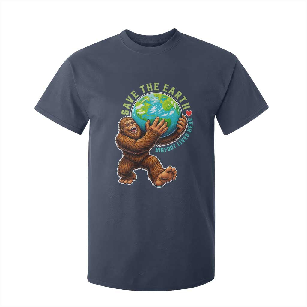 Earth Day T Shirt For Kid Save The Earth Bigfoot Lives Here