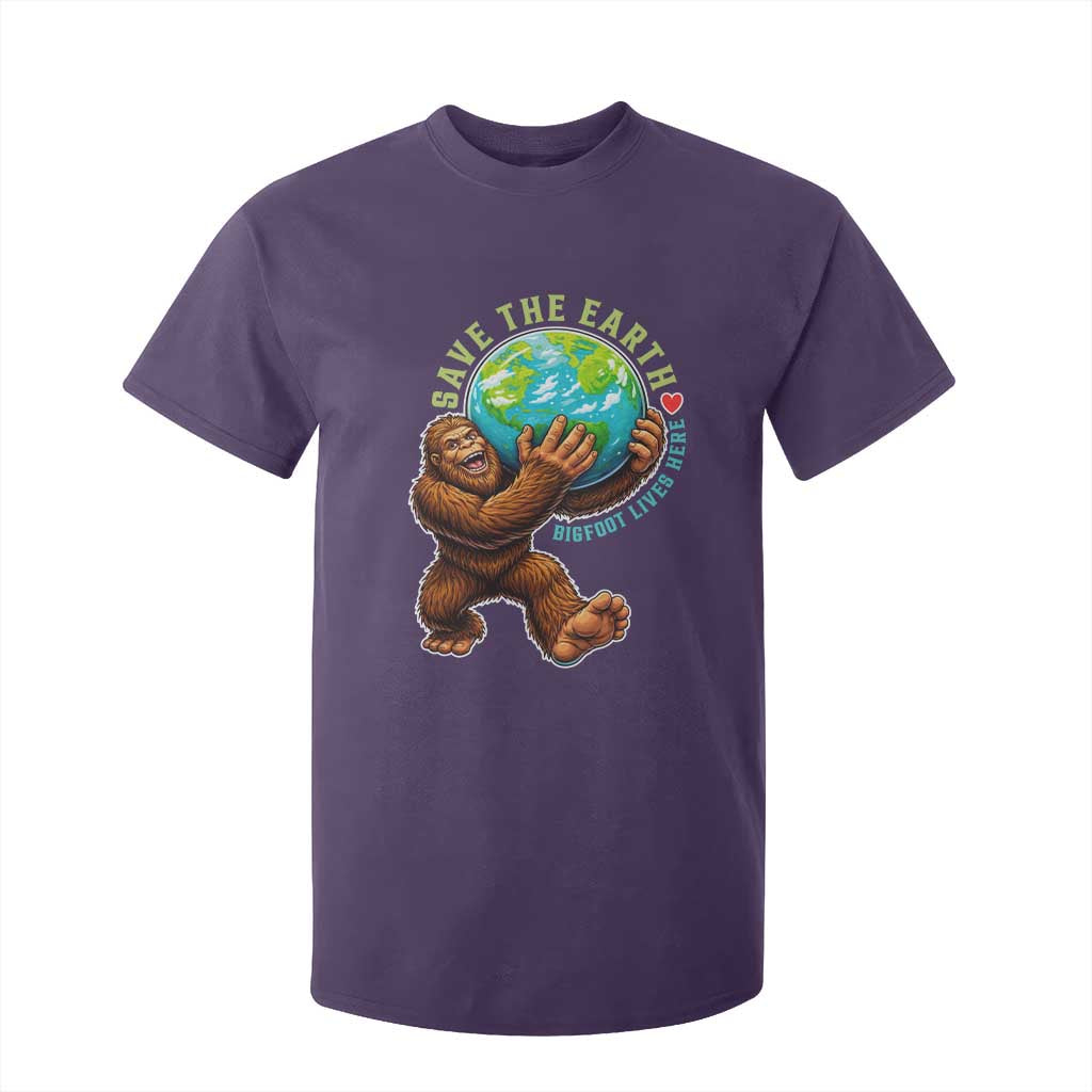 Earth Day T Shirt For Kid Save The Earth Bigfoot Lives Here