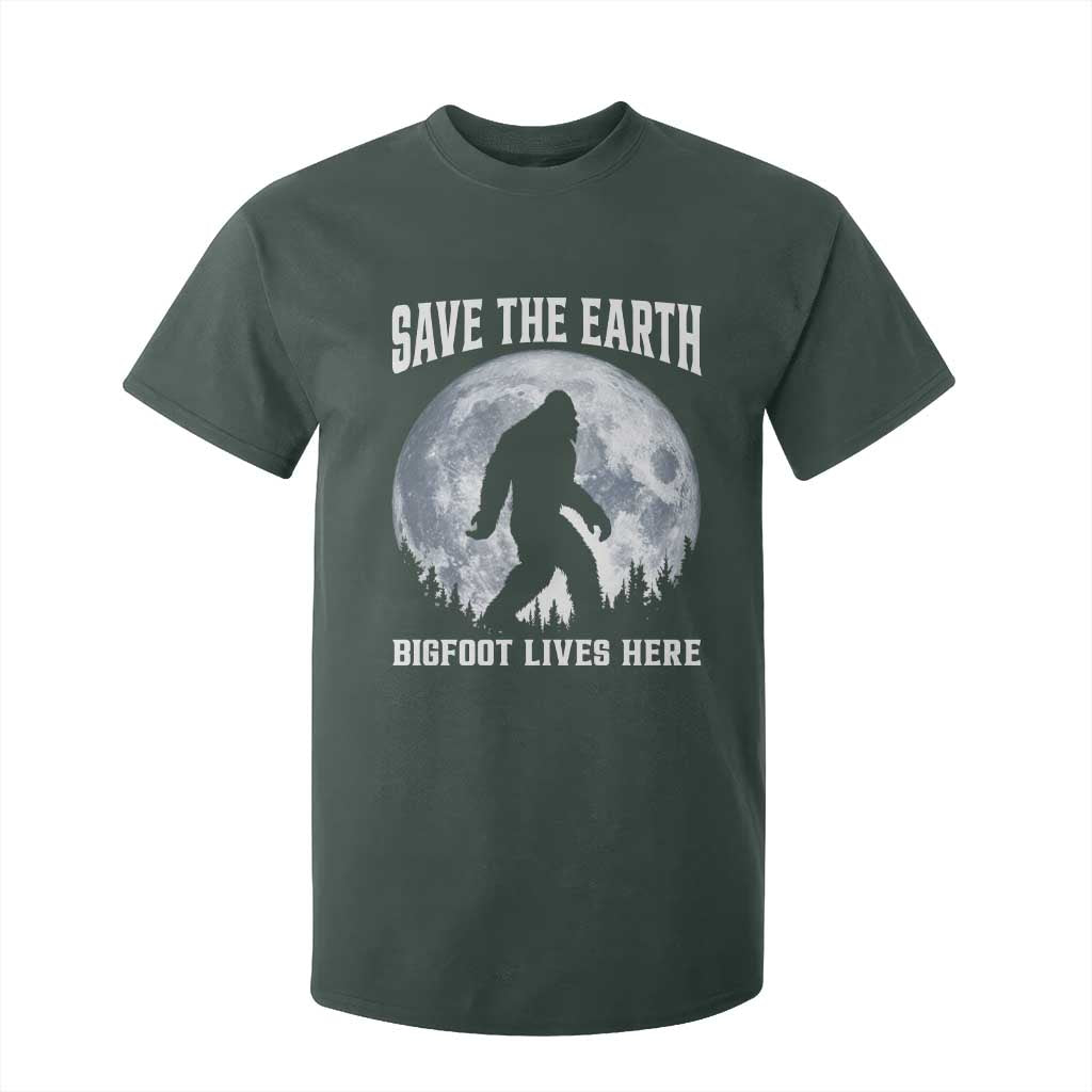 Save The Earth Bigfoot Lives Here T Shirt For Kid Earth Day Nature Lover