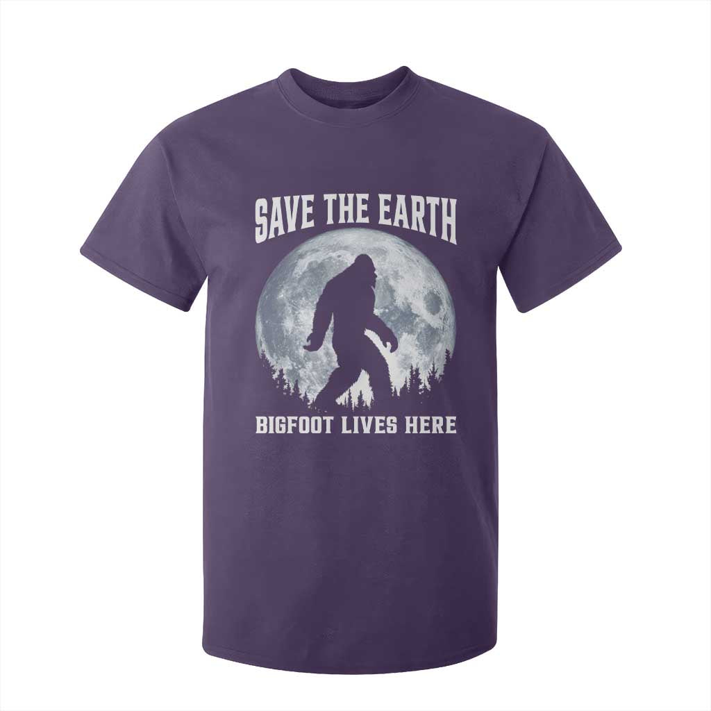 Save The Earth Bigfoot Lives Here T Shirt For Kid Earth Day Nature Lover