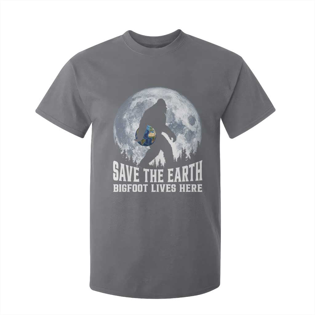 Save Our Planet Nature Lover T Shirt For Kid Bigfoot Lives Here
