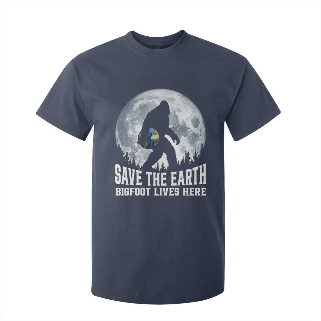 Save Our Planet Nature Lover T Shirt For Kid Bigfoot Lives Here