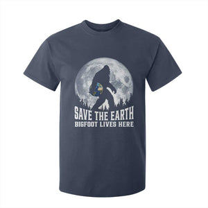 Save Our Planet Nature Lover T Shirt For Kid Bigfoot Lives Here