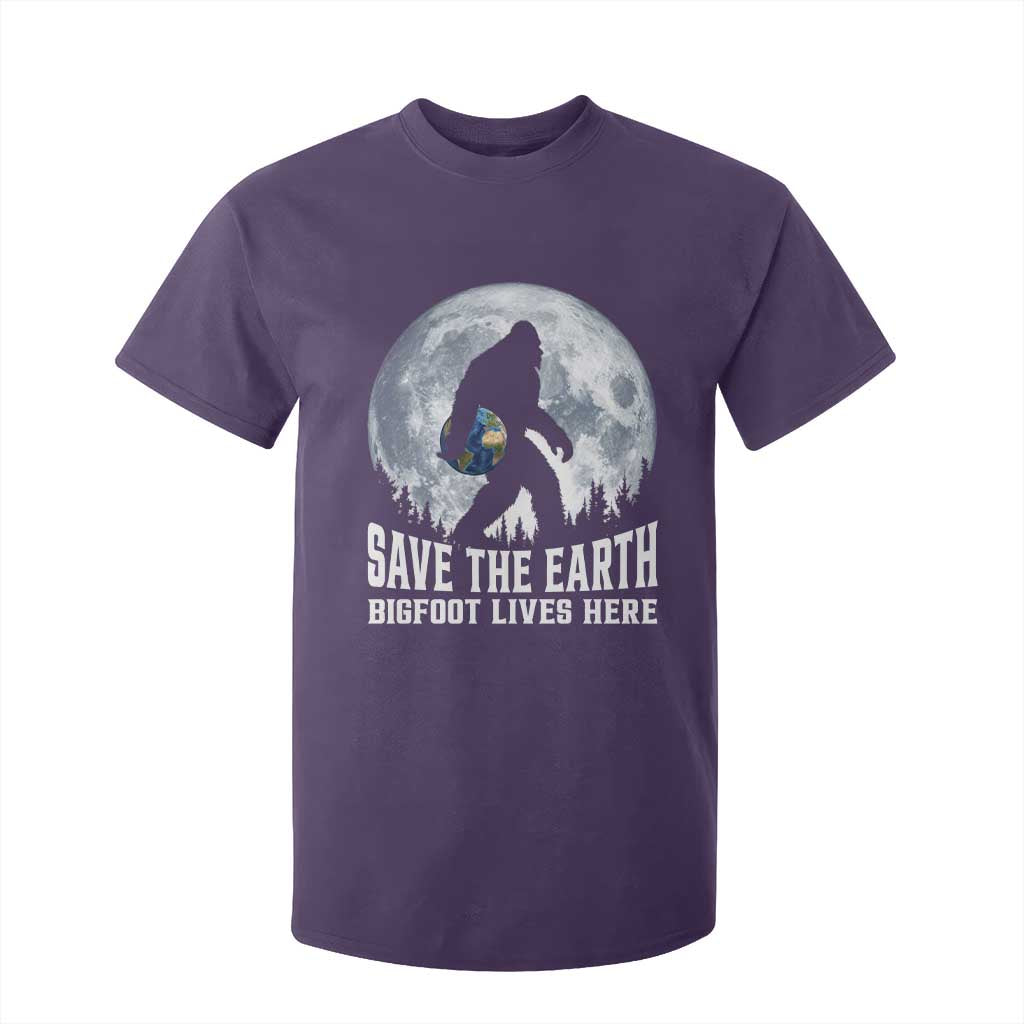 Save Our Planet Nature Lover T Shirt For Kid Bigfoot Lives Here