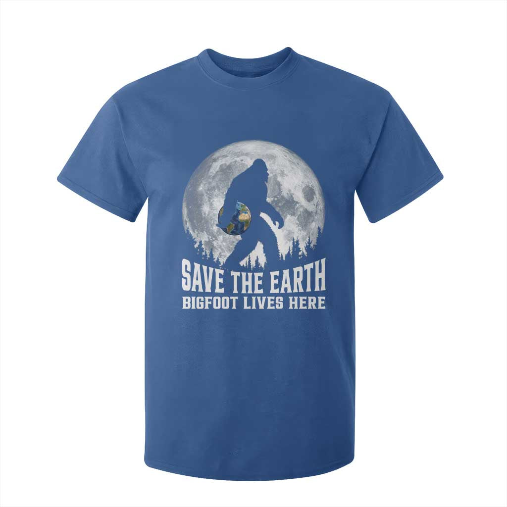 Save Our Planet Nature Lover T Shirt For Kid Bigfoot Lives Here