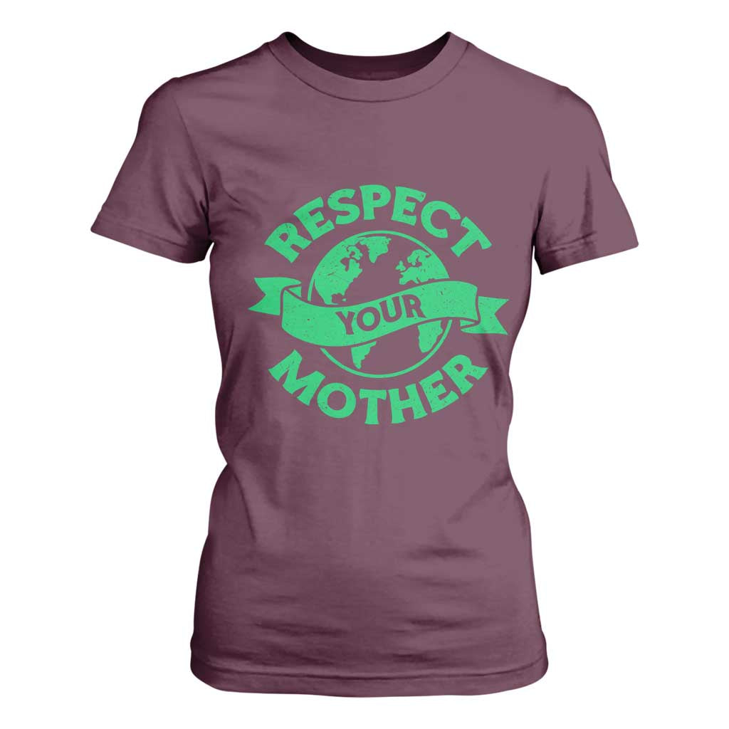 Respect Your Mother T Shirt For Women Earth Day Nature Lover Gift