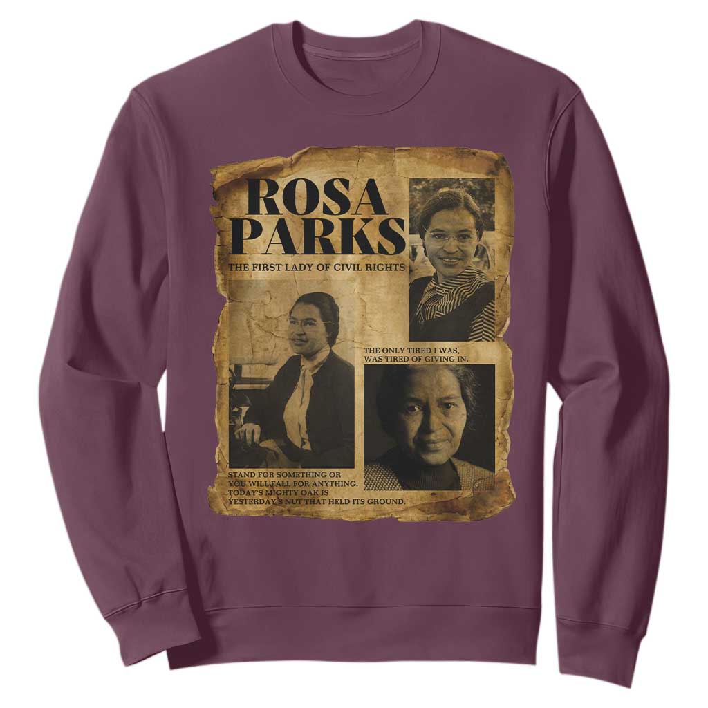 Vintage Rosa Parks Sweatshirt Women Empowerment Inspirational Quote