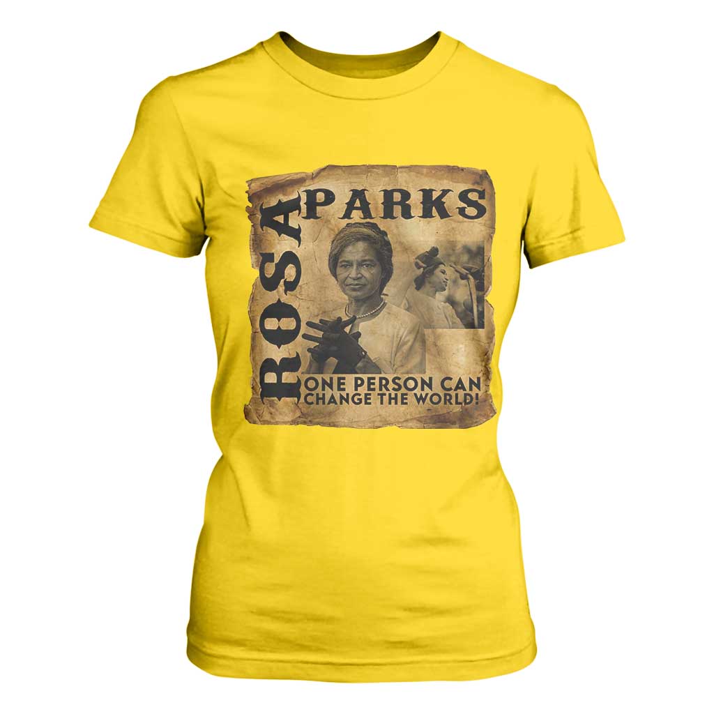 Rosa Parks Change The World Quote T Shirt For Women Black Women Leader