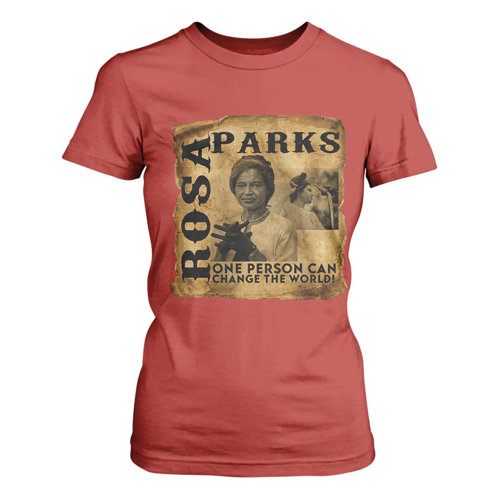 Rosa Parks Change The World Quote T Shirt For Women Black Women Leader