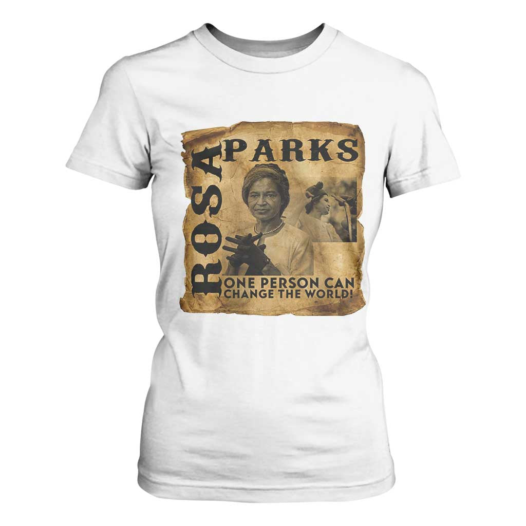 Rosa Parks Change The World Quote T Shirt For Women Black Women Leader