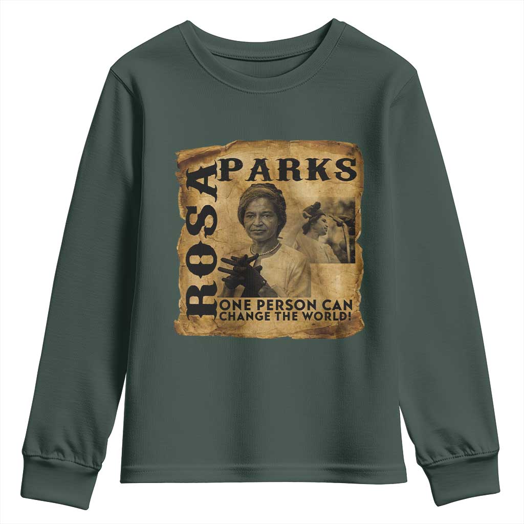 Rosa Parks Change The World Quote Youth Sweatshirt Black Women Leader