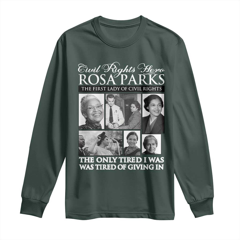 Rosa Parks Mother Of The Civil Rights Movement Long Sleeve Shirt Black History Salutes