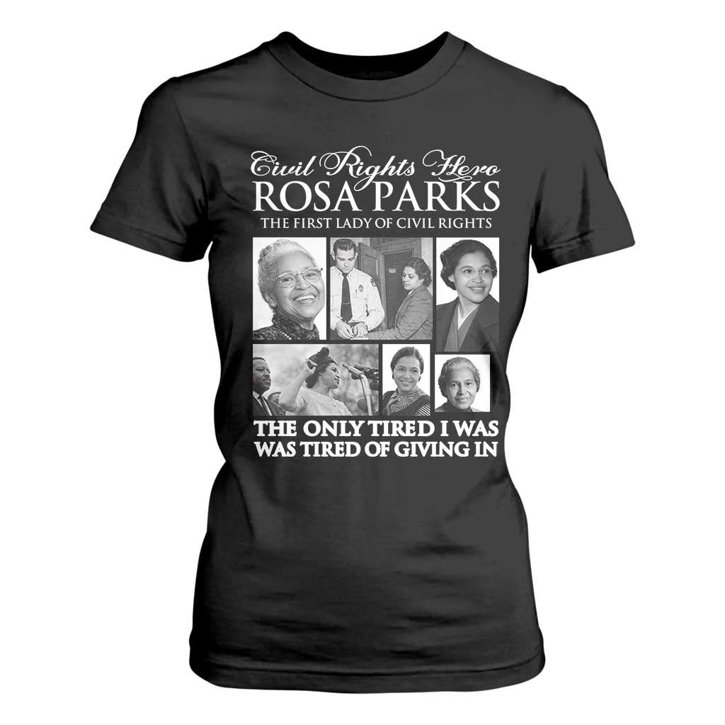 Rosa Parks Mother Of The Civil Rights Movement T Shirt For Women Black History Salutes