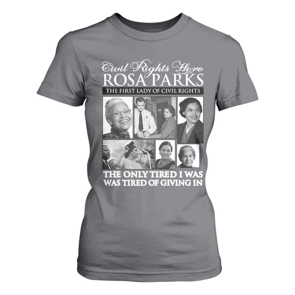 Rosa Parks Mother Of The Civil Rights Movement T Shirt For Women Black History Salutes