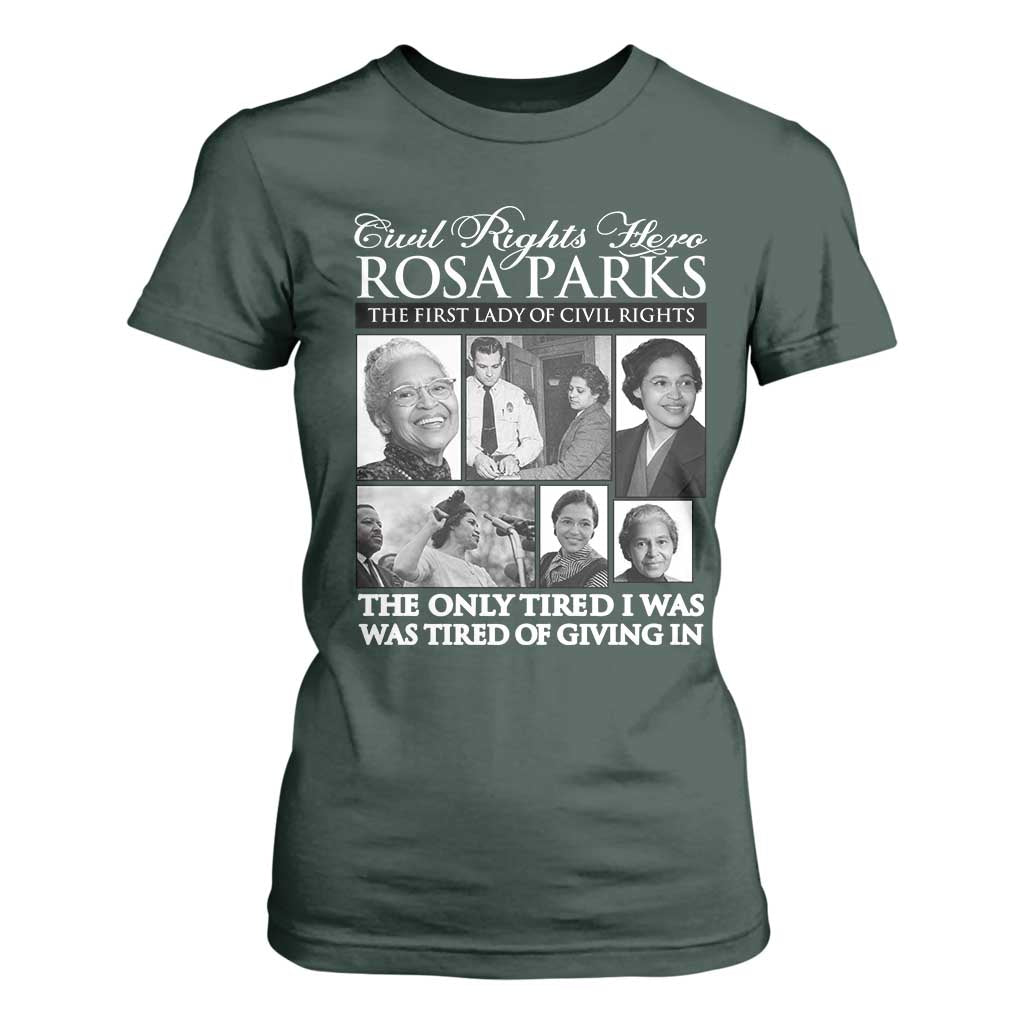 Rosa Parks Mother Of The Civil Rights Movement T Shirt For Women Black History Salutes
